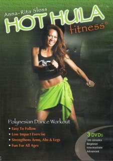 HOT HULA FITNESS 3 DVD SET ANNA RITA SLOSS EXERCISE NEW  