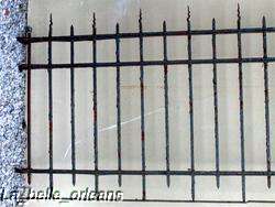   on item f82 wrought iron fence section with simple design we have