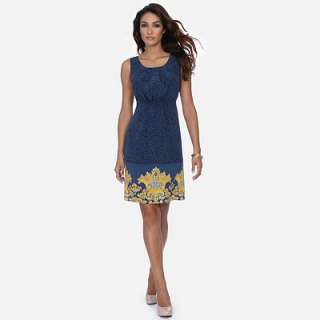 daisy fuentes® Animal Pleated Dress   Petite