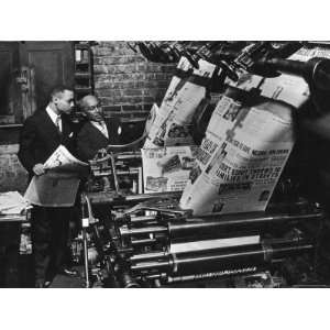  Newspaper Founder Robert S. Abbott Checking Printing Press 