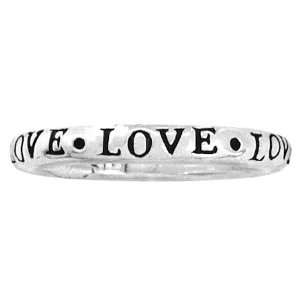  Bob Siemon Sterling Silver Love Ring, Size 9 Jewelry