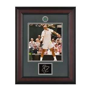 Roger Federer Wimbledon Etched Replica Autograph Memorabilia   Framed 