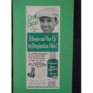  Sam Snead Golf Champion 1951 Mennen Advertisement Bulletin 