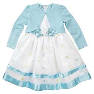 Youngland Polka Dot Dress and Cardigan Set   Girls 4 6x