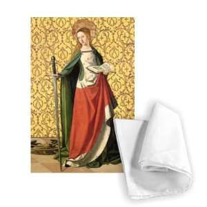 St. Catherine of Alexandria (oil on panel)    Tea Towel 100% Cotton 