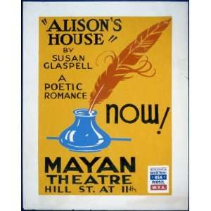  Photo Alisons house by Susan Glaspell a poetic romance 