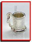 Tankard Sterling Silver Charm Ale Beer Drink Mug BJ1029  