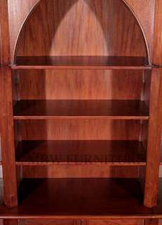 Solid Pecan Gothic Sectional 11Ft Open Bookcase Cabinet tbcs006  