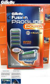 Gillette Fusion Proglide POWER 14Cartridges World Wide  