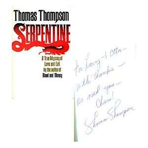 Thomas Thompson Autographed / Signed Serpentine Book