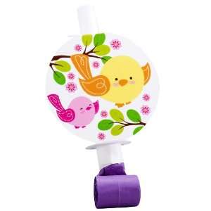  Sweet Tweet Bird Pink   Blowouts (8) Party Supplies Toys 