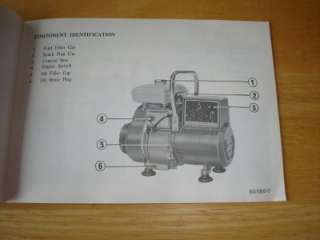 Honda Portable Generator EG1000 Owners Manual 1977  