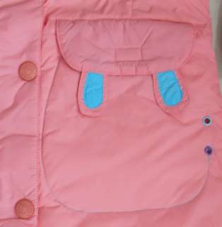 Girls Coat Pink Winter Outerwear Down Hoodie 4 6 8 new 98% down  