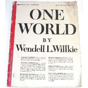 One World Wendell L. Willkie  Books