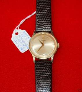 1957 Omega 14K GOLD Dress Watch 420 Man. Movement 2 Adj  