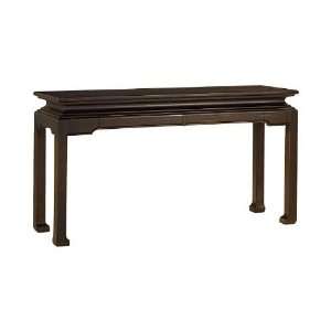  Hammary 107 925 Chow Console Table in Rub Through Black 