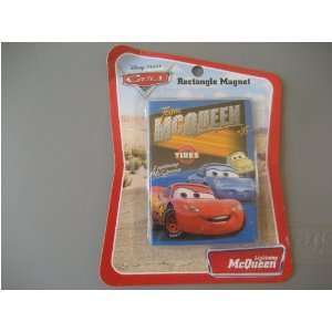  Disney Pixar Cars Rectangle Magnet Blue Team McQueen 