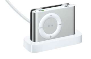 The dock is an elegant home base for your iPod shuffle. (Click image 