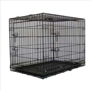  Two Door Folding Metal Dog Crate Size Small (24 H x 30 