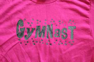 Gymnastics GYMNAST Metallic print t shirts ALL SIZES  