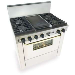  FiveStar White Freestanding Dual Fuel Range WTN3377SW 