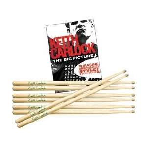 Hal Leonard Keith Carlock Drumstick DVD Pack with Free Pair of Sticks 