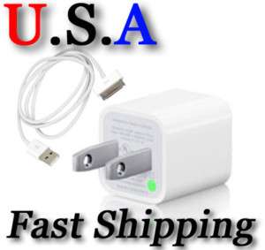   POWER ADAPTER CHARGER + USB DATA CABLE POWER CORD for IPHONE 4 4S 4G S