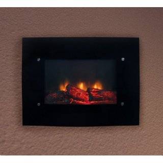 New Electric Glass Wall Mount Fireplace With Heater & Remote Control