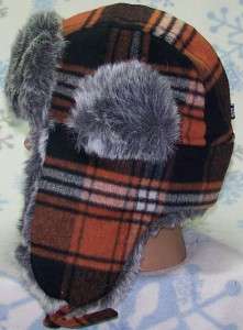 Russian Plaid Winter Ear Flap Hat,Trapper,Ski,Beanie,Earflap,# 132 