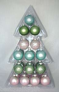   COLOR GLASS BALL CHRISTMAS/HOLIDAY ORNAMENTS+GLITTER NEW IN BOX  