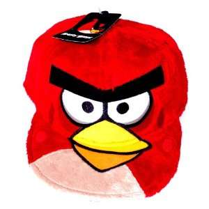  Angry Birds Red Bird Fuzzy Plush Flat Bill Snapback 