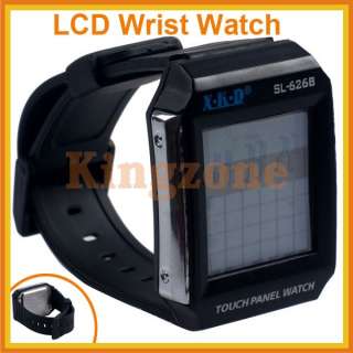 New Plastic Black LCD Touch Screen Panel Digital Calculator Wrist 