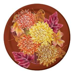  Fall Flowers Paper Dessert Plates Toys & Games