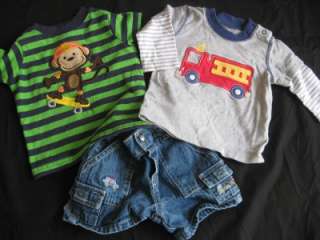 40 pcs USED BABY BOY NEWBORN 0 3 3 MONTHS MIXED SPRING SUMMER CLOTHES 