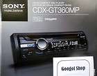 Sony CDX GT360M​P CD//WMA In Dash Receiver Front Aux,