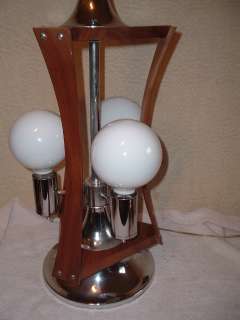 Retro Danish/Mid Century Modern Lamp Atomic Chrome  