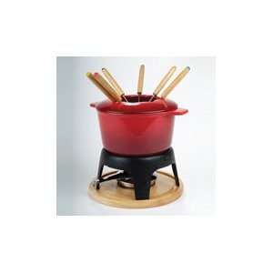 Fondue set with stand and 6 forks WITH STAND AND 6 FORKS  