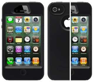   Apple iPhone 4 4S 4G Silicone Protective Case Cover BLACK  