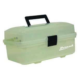  13 5/8 Plastic Transparent Toolbox with 2 Tray Tier