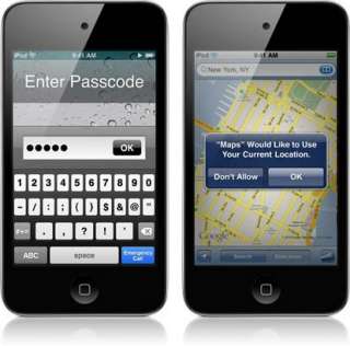 iOS 4 is highly secure from the moment you turn on your iPod touch 