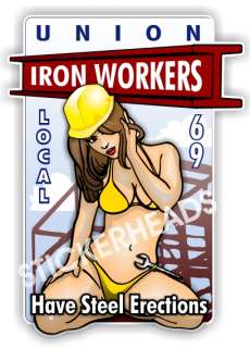 Iron Workers Union Sexy Chic stickerheads sticker decal  