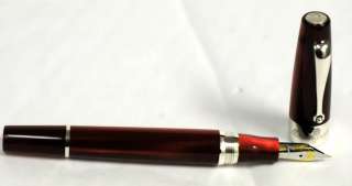   Classica In Silver & Resina Red Medium 18K NIB Fountain Pen  