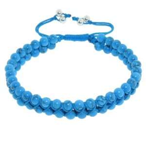   Turquoise Gemstone Macrame Friendship Shamballa Bracelet Jewelry