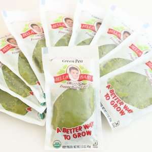 Bella Baby Organic Frozen Baby Food   Green Pea   4 Packs of 10 