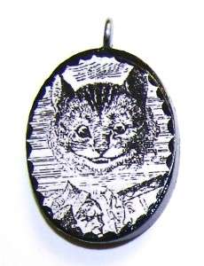 Alice in Wonderland Cheshire Cat Art Pendant Tenniel  