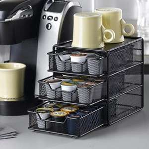 Keurig K Cup 54 Coffee tea pod Holder with pull out 3 Drawer storage 