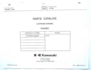 Kawasaki Engine Parts Manual FH430V AS03  