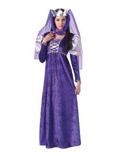 Renaissance Queen Princess Purple Maiden Adult Costume  