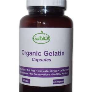  Organic Gelatin Powder Capsules   Case of 15x200 capsules 