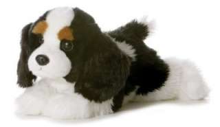 12 Aurora Plush Puppy Dog Cavalier King Spaniel Flopsie Stuffed 